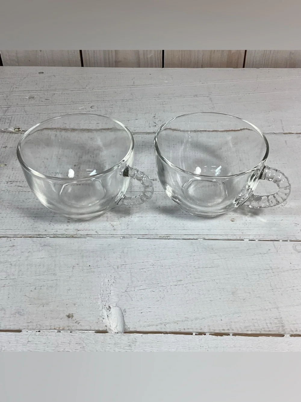 Glass Pair Vintage Hazel Atlas Apple Snack Luncheon Plates and Cups
